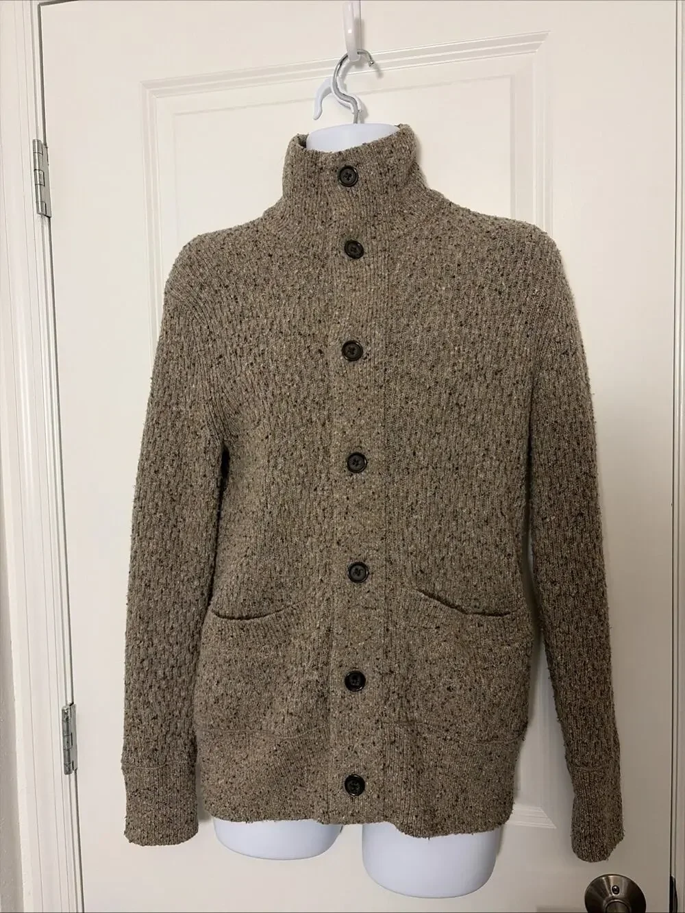 Banana Republic Funnel Neck Made Of Italian Yard Cardigan Old Money Grandpa Chic